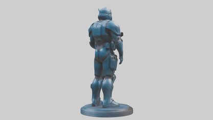 Quantum Soldier statue model VR / AR / low-poly