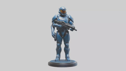 Quantum Soldier statue model VR / AR / low-poly