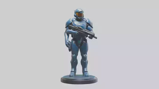 Quantum Soldier statue model VR / AR / low-poly