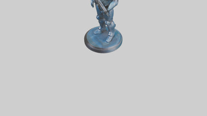 Quantum Soldier statue model VR / AR / low-poly