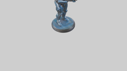 Quantum Soldier statue model VR / AR / low-poly