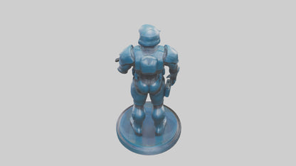 Quantum Soldier statue model VR / AR / low-poly