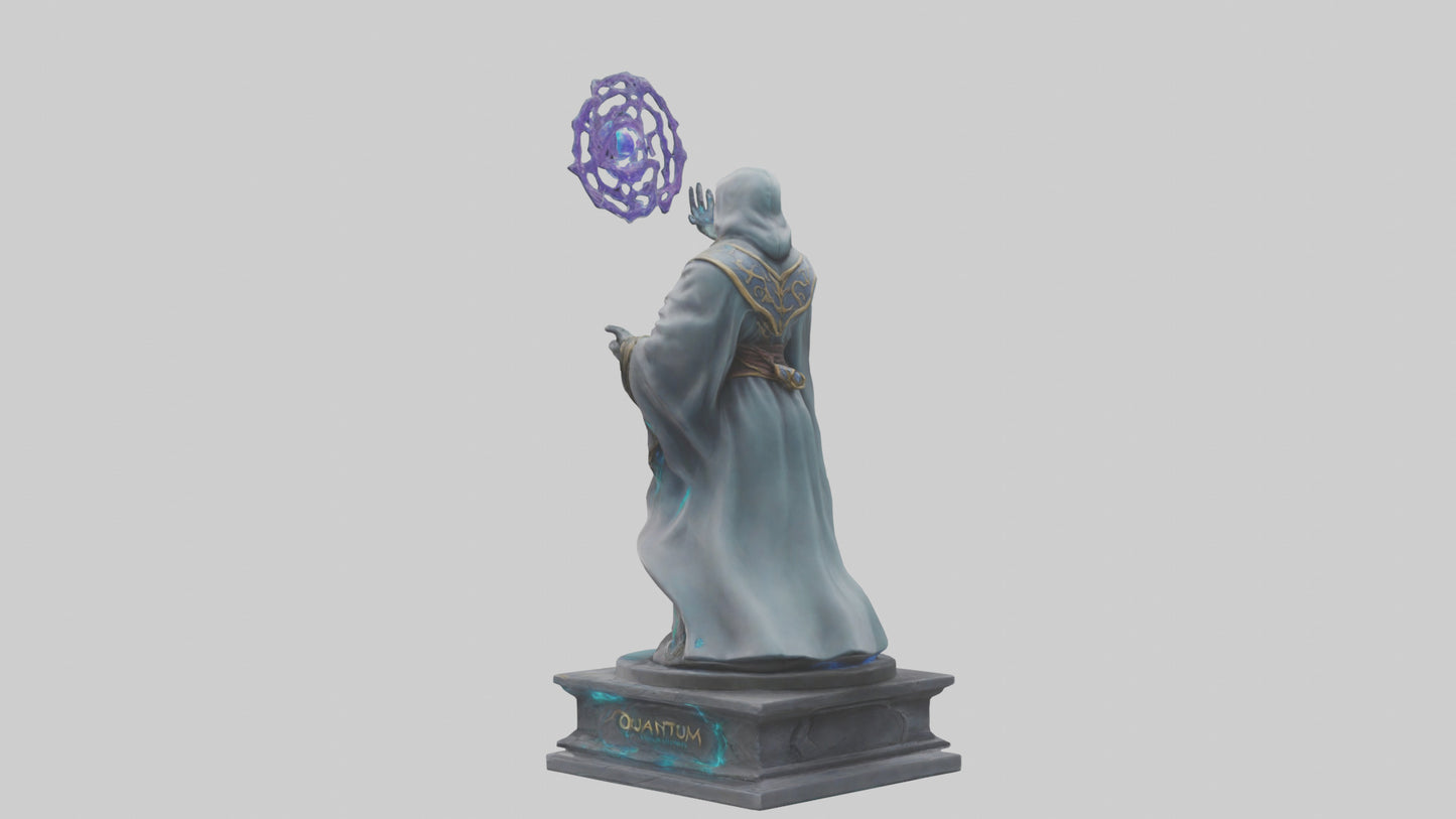 3D model Quantum Sorcerer statue model VR / AR / low-poly