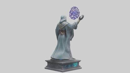 3D model Quantum Sorcerer statue model VR / AR / low-poly