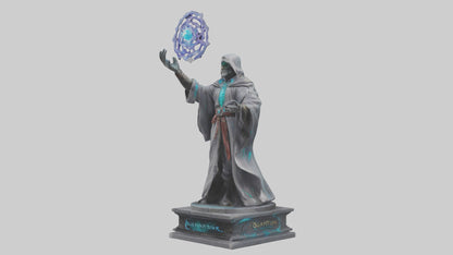 3D model Quantum Sorcerer statue model VR / AR / low-poly
