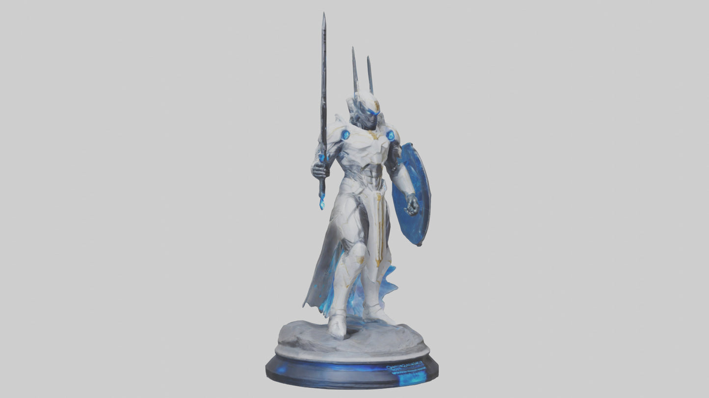 3D model Quantum Warrior of the Stars statue model VR / AR / low-poly