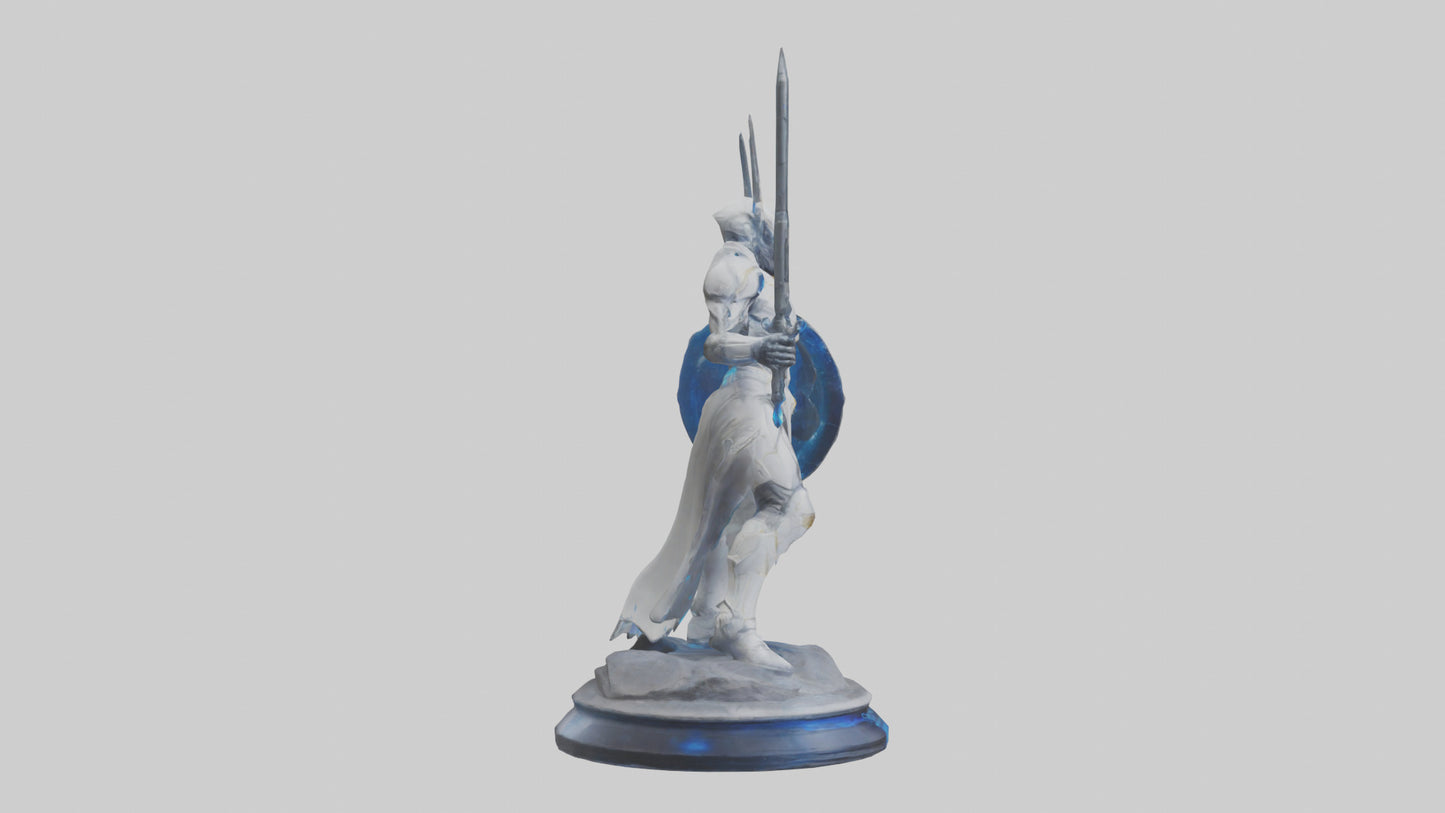 3D model Quantum Warrior of the Stars statue model VR / AR / low-poly