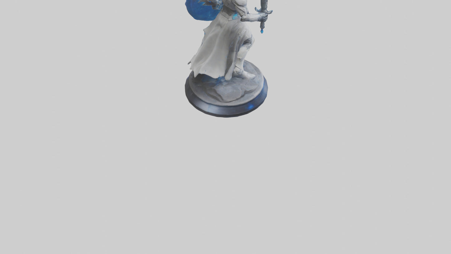 3D model Quantum Warrior of the Stars statue model VR / AR / low-poly