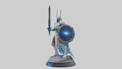 3D model Quantum Warrior of the Stars statue model VR / AR / low-poly