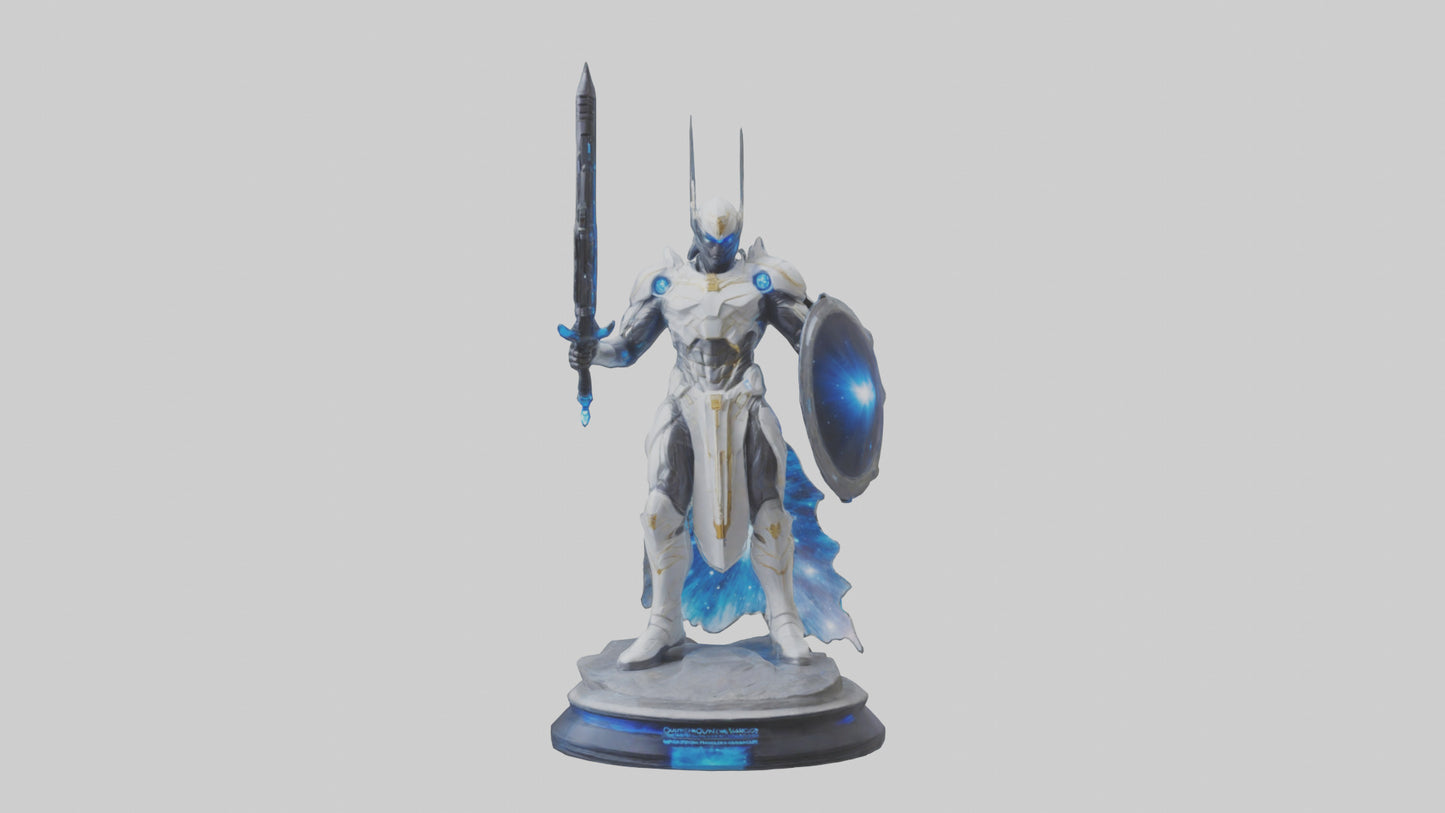 3D model Quantum Warrior of the Stars statue model VR / AR / low-poly