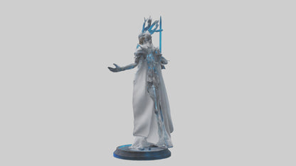 3D model Quantum Warrior Princess statue model VR / AR / low-poly
