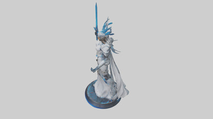 3D model Quantum Warrior Princess statue model VR / AR / low-poly