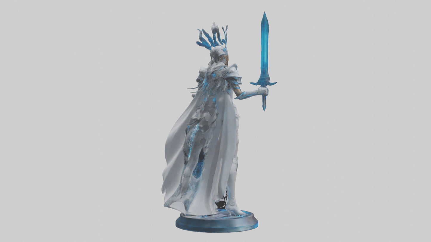 3D model Quantum Warrior Princess statue model VR / AR / low-poly