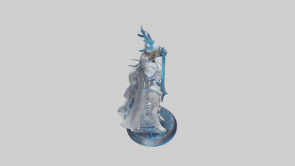 3D model Quantum Warrior Princess statue model VR / AR / low-poly