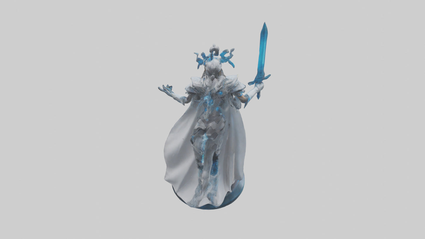 3D model Quantum Warrior Princess statue model VR / AR / low-poly