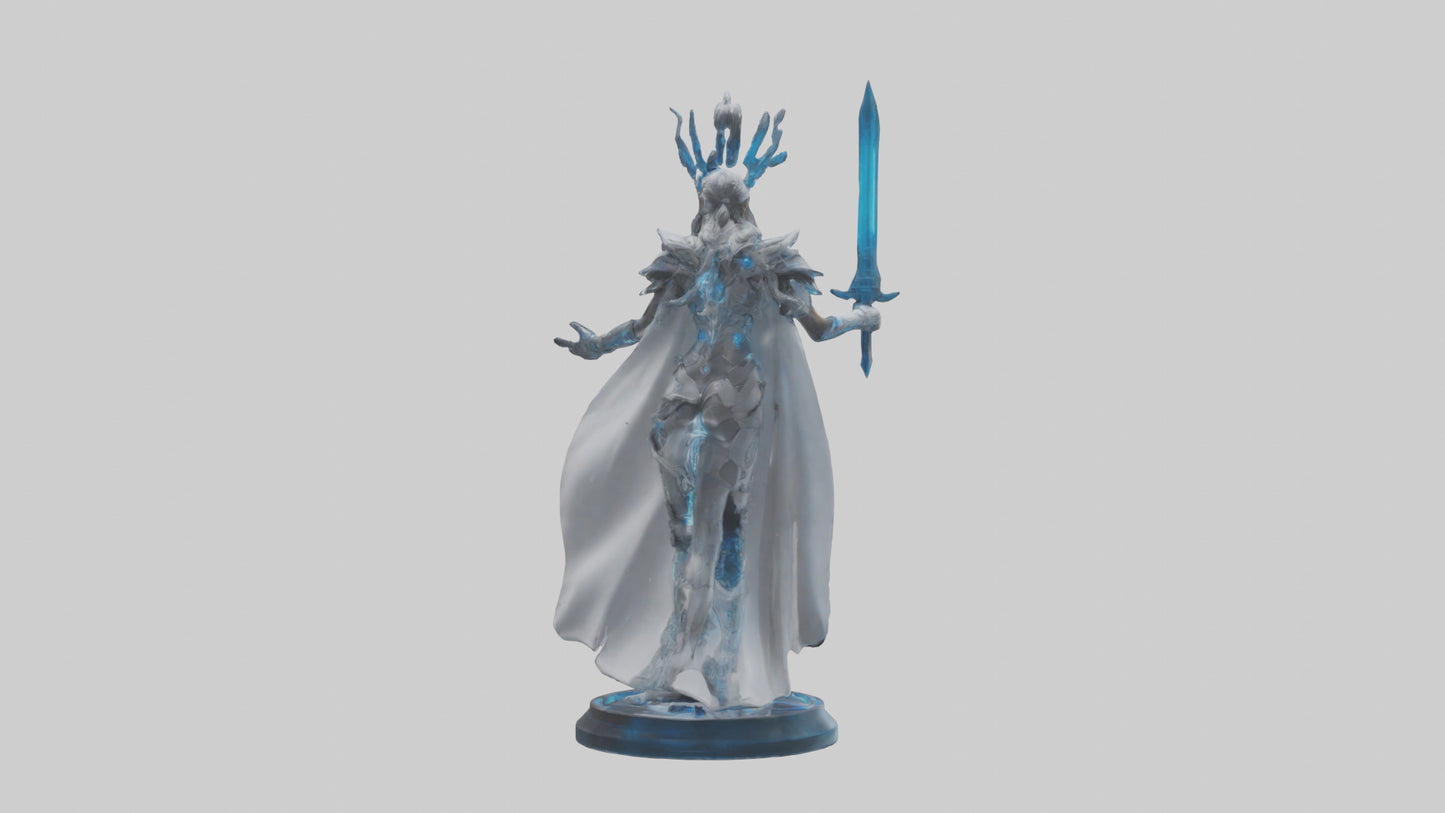 3D model Quantum Warrior Princess statue model VR / AR / low-poly