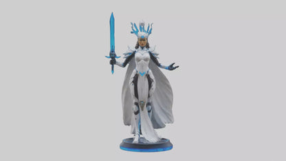 3D model Quantum Warrior Princess statue model VR / AR / low-poly
