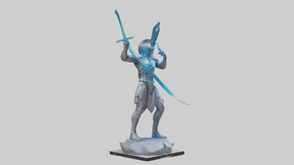 Quantum Warrior statue model VR / AR / low-poly