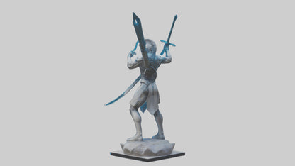 Quantum Warrior statue model VR / AR / low-poly
