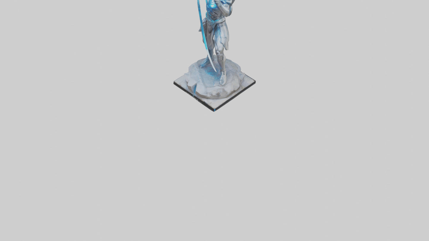 Quantum Warrior statue model VR / AR / low-poly