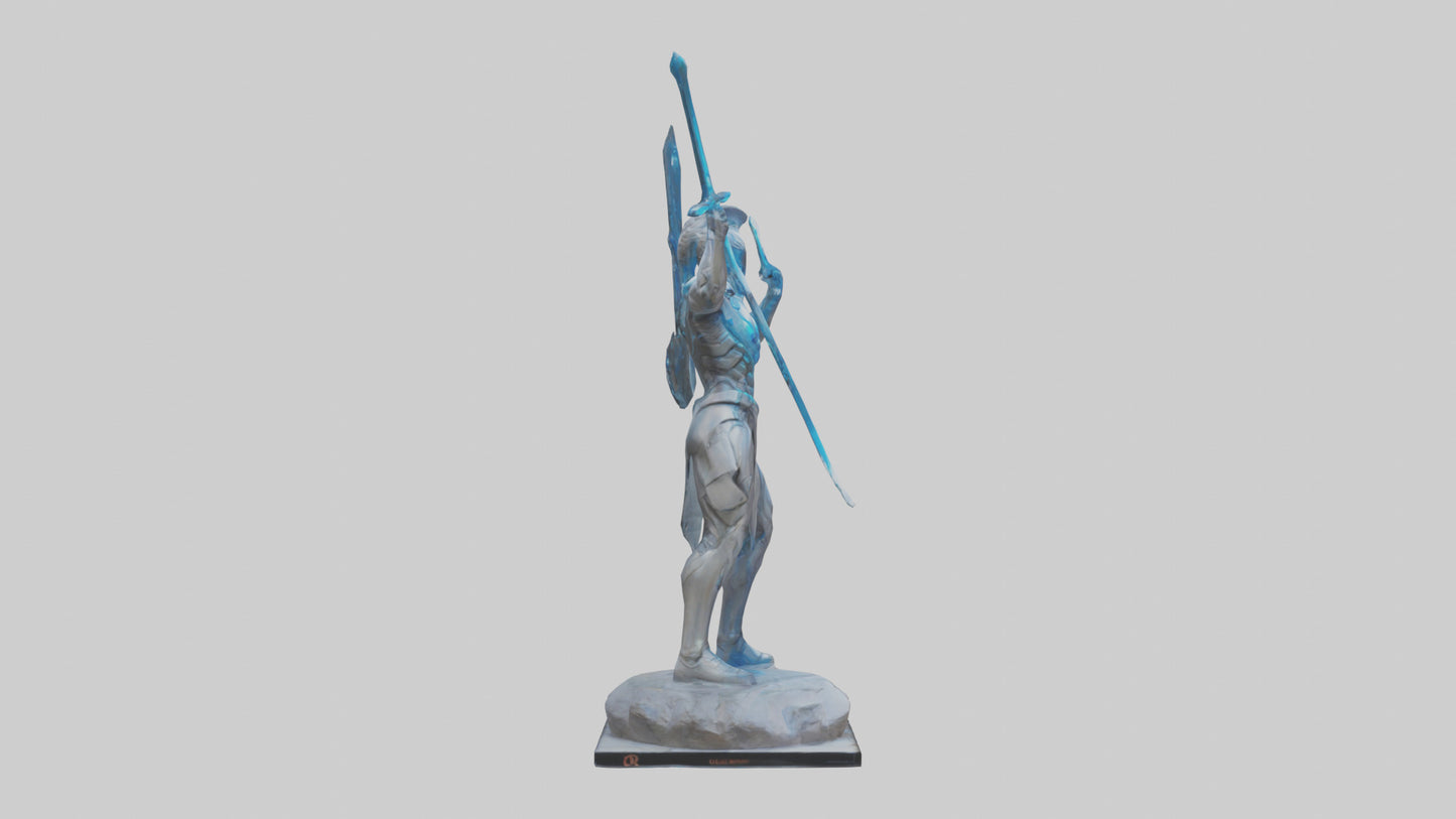 Quantum Warrior statue model VR / AR / low-poly