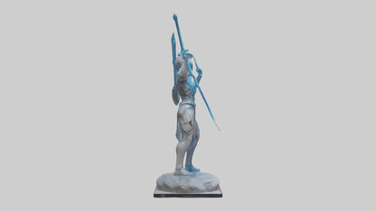Quantum Warrior statue model VR / AR / low-poly