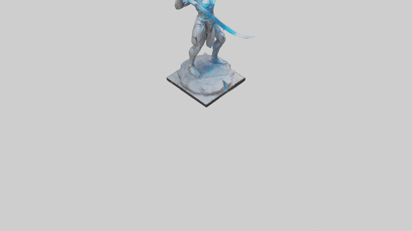 Quantum Warrior statue model VR / AR / low-poly