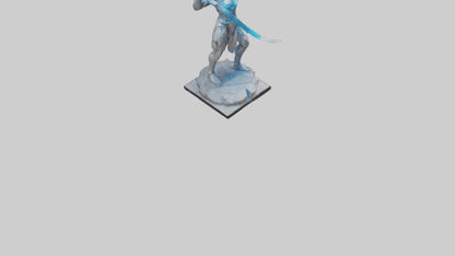 Quantum Warrior statue model VR / AR / low-poly