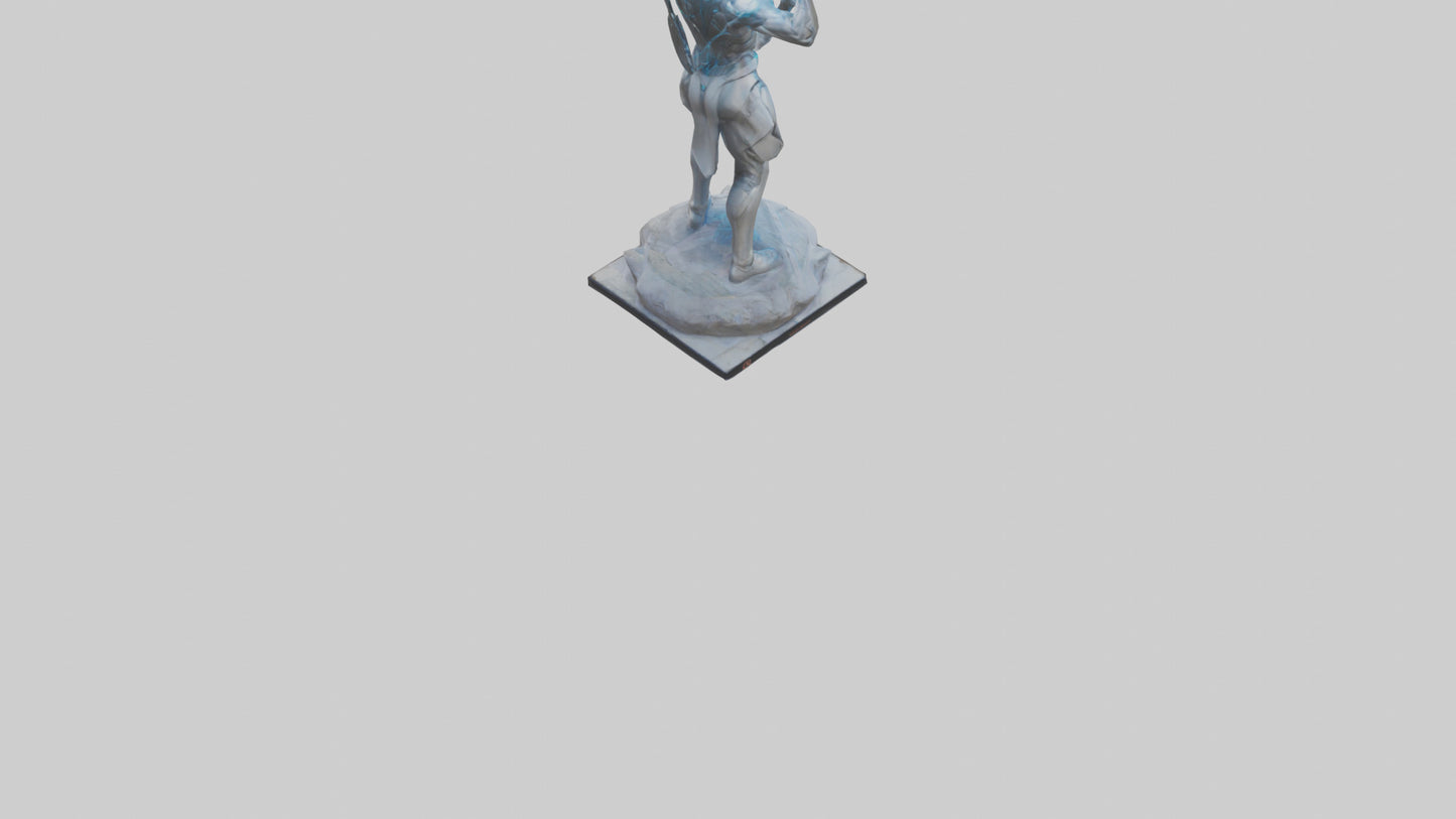 Quantum Warrior statue model VR / AR / low-poly
