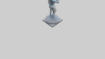 Quantum Warrior statue model VR / AR / low-poly