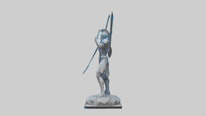 Quantum Warrior statue model VR / AR / low-poly