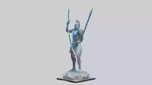 Quantum Warrior statue model VR / AR / low-poly