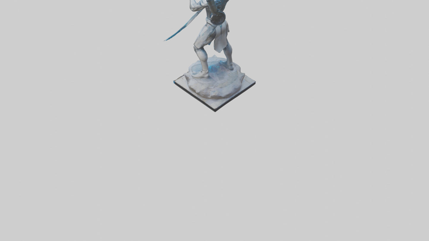 Quantum Warrior statue model VR / AR / low-poly