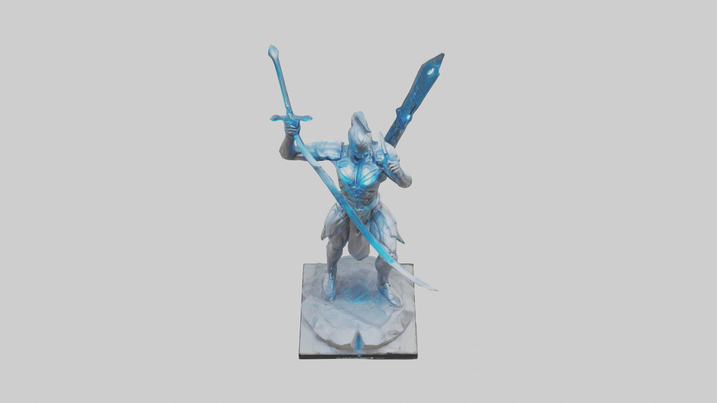 Quantum Warrior statue model VR / AR / low-poly