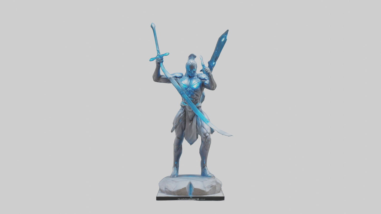 Quantum Warrior statue model VR / AR / low-poly