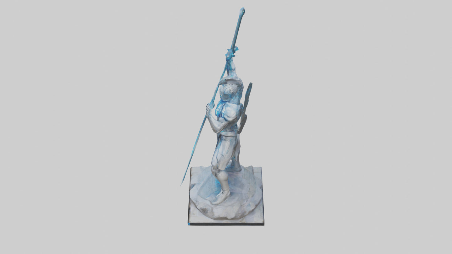 Quantum Warrior statue model VR / AR / low-poly