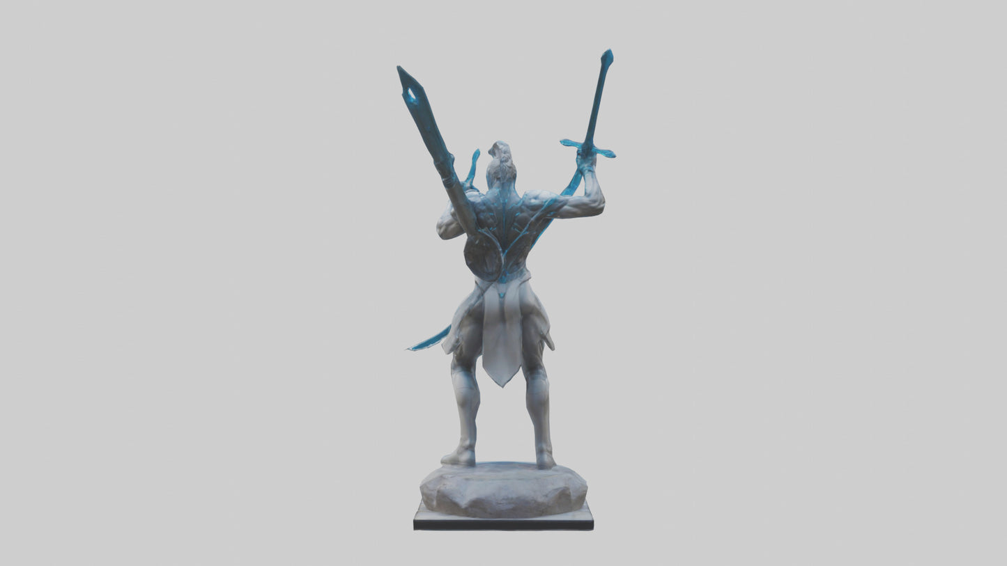 Quantum Warrior statue model VR / AR / low-poly