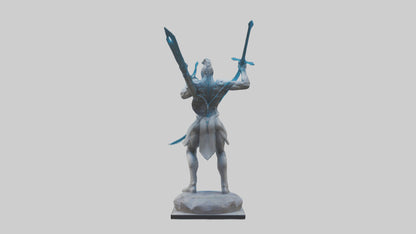 Quantum Warrior statue model VR / AR / low-poly