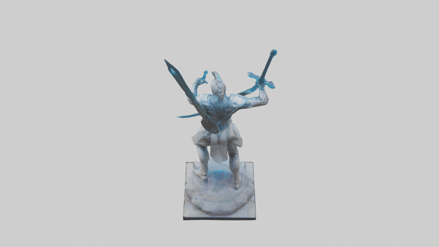 Quantum Warrior statue model VR / AR / low-poly