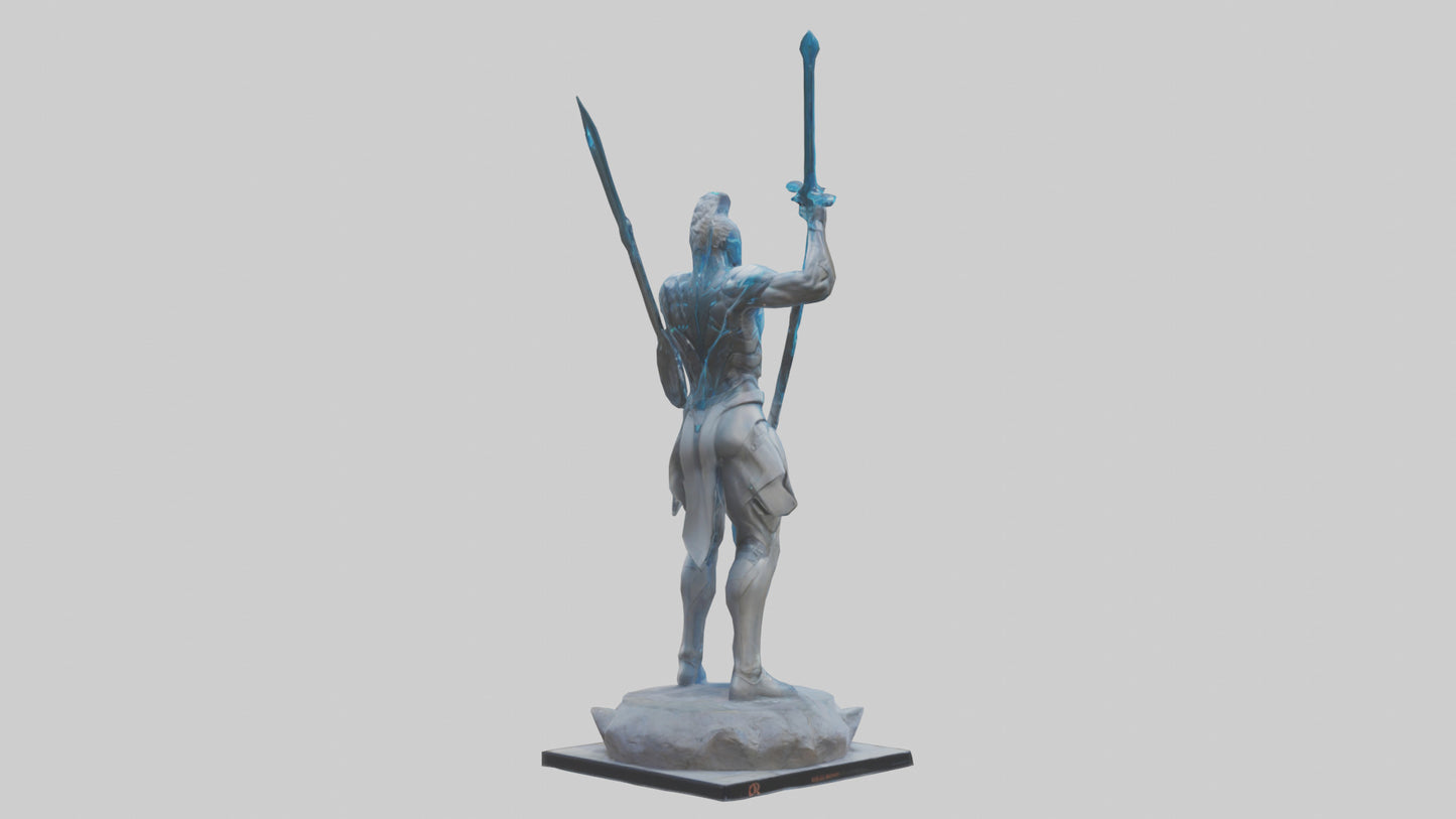 Quantum Warrior statue model VR / AR / low-poly