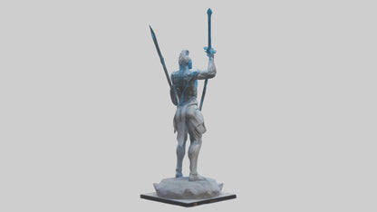 Quantum Warrior statue model VR / AR / low-poly