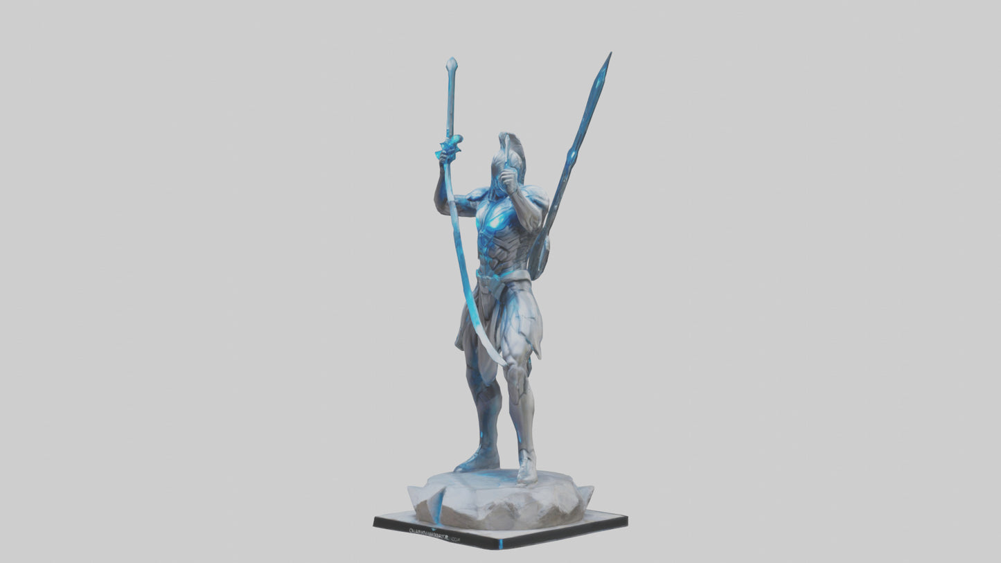 Quantum Warrior statue model VR / AR / low-poly
