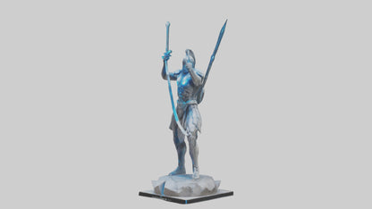 Quantum Warrior statue model VR / AR / low-poly