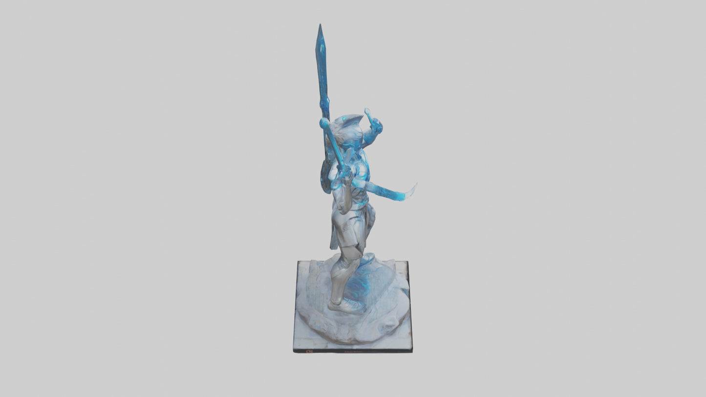 Quantum Warrior statue model VR / AR / low-poly