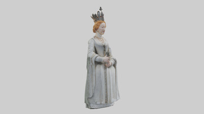 3D model Queen Elizabeth I statue model VR / AR / low-poly