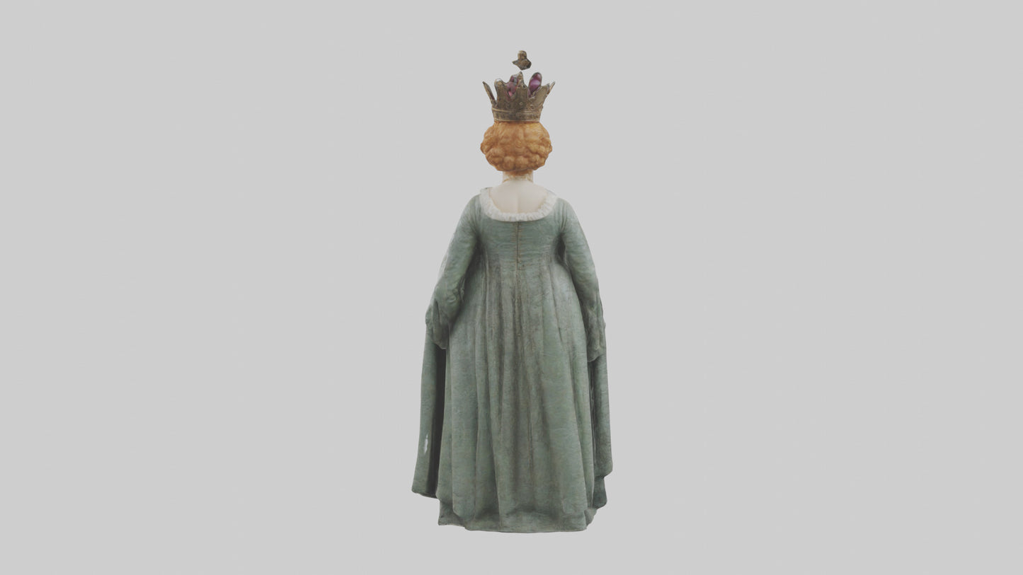 3D model Queen Elizabeth I statue model VR / AR / low-poly