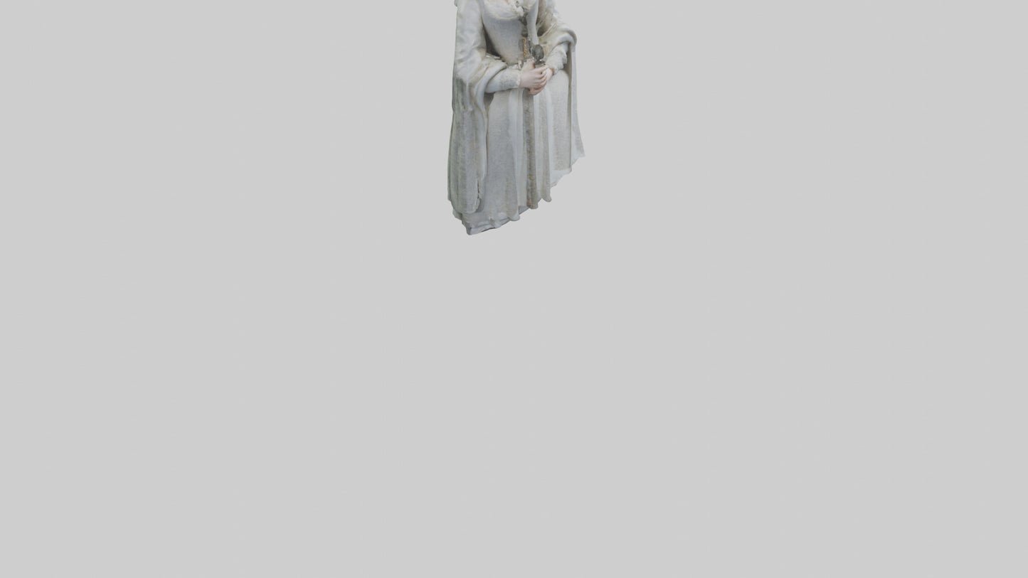 3D model Queen Elizabeth I statue model VR / AR / low-poly