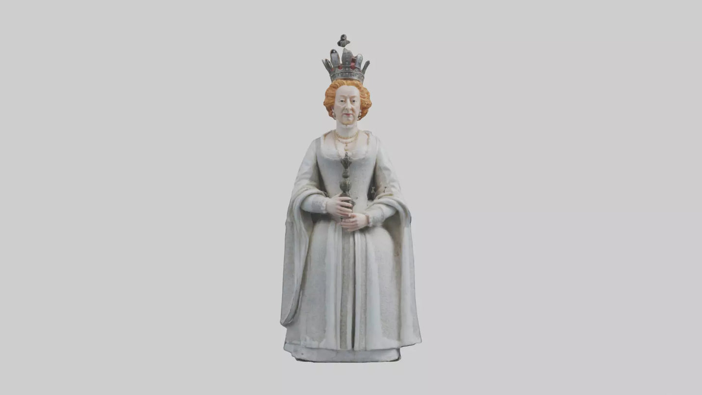 3D model Queen Elizabeth I statue model VR / AR / low-poly