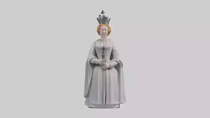 3D model Queen Elizabeth I statue model VR / AR / low-poly