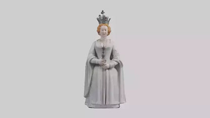 3D model Queen Elizabeth I statue model VR / AR / low-poly